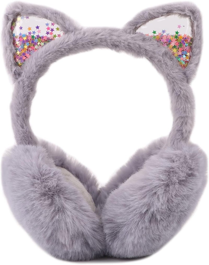 Pesaat Fluffy Ear Muff for Women Plush Earmuffs Kids Winter Earmuffs Girls Boys Cold Weather Ear Warmer - Image 1